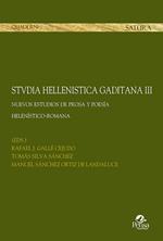 Stvdia hellenistica gaditana. Vol. 3: Nuevos estudios de prosa y poesía helenístico-romana