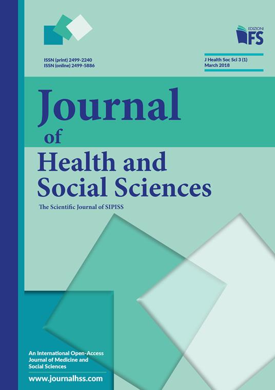 Journal of health and social sciences (2018). Vol. 1: March. - copertina