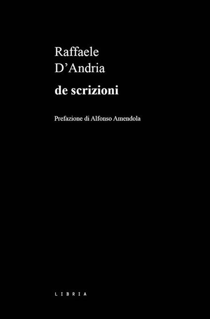 De scrizioni - Raffaele D'Andria - copertina
