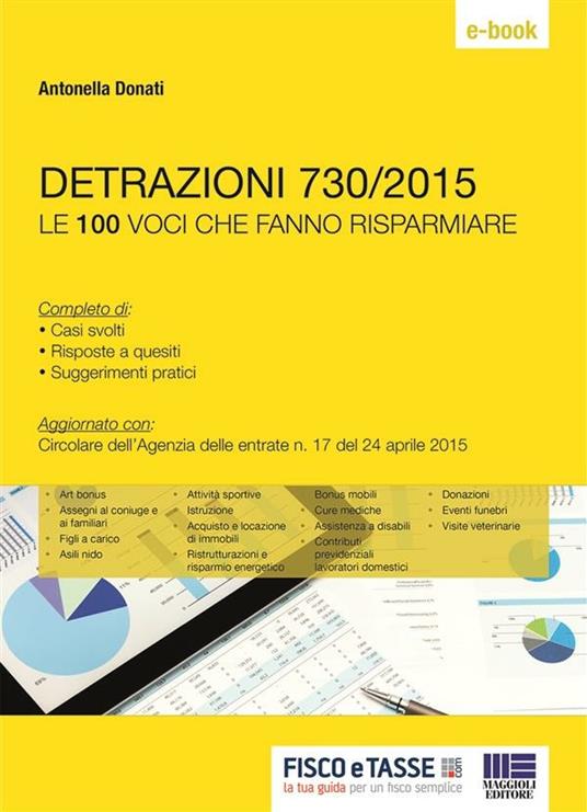 Detrazioni 730/2015. Le 100 voci che fanno risparmiare - Antonella Donati - ebook