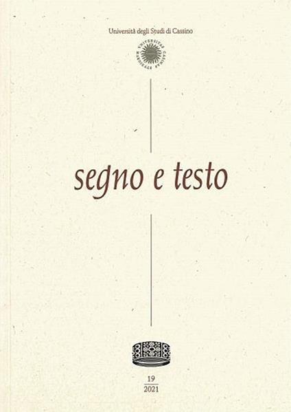 Segno e testo. Ediz. italiana e inglese (2020). Vol. 19 - copertina