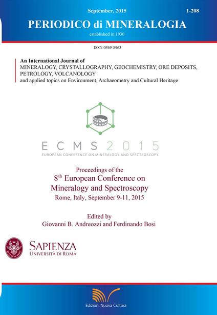 Periodico di mineralogia (2015). Ediz. inglese - copertina