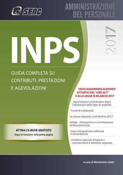 INPS. Guida completa su contributi, prestazioni e agevolazioni - copertina