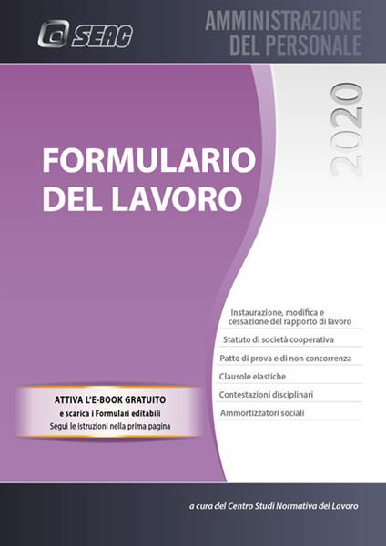 Formulario del lavoro - copertina