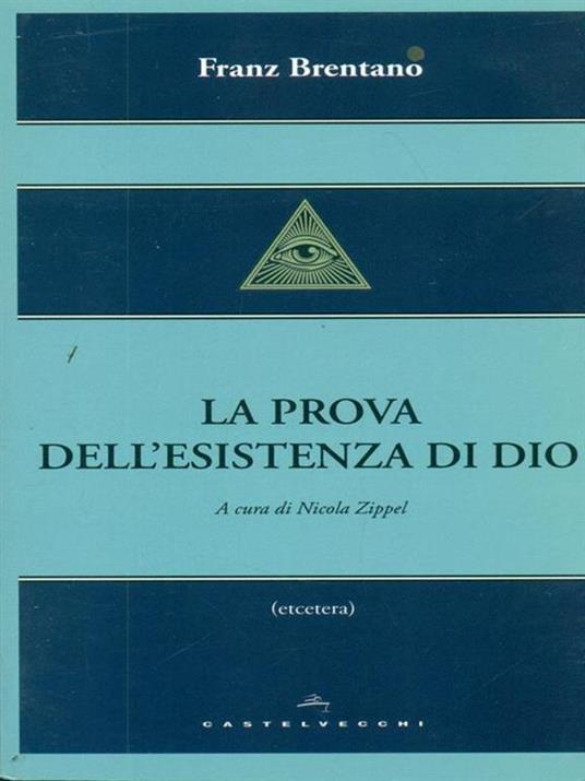 La prova dell'esistenza di Dio - Franz Brentano - copertina