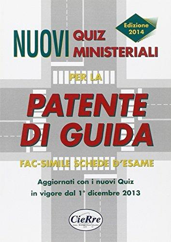 Nuovi quiz ministeriali per la patente di guida - copertina