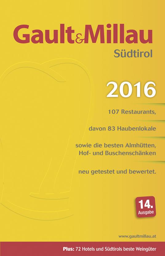 Gault Millau. Südtirol 2016 - copertina