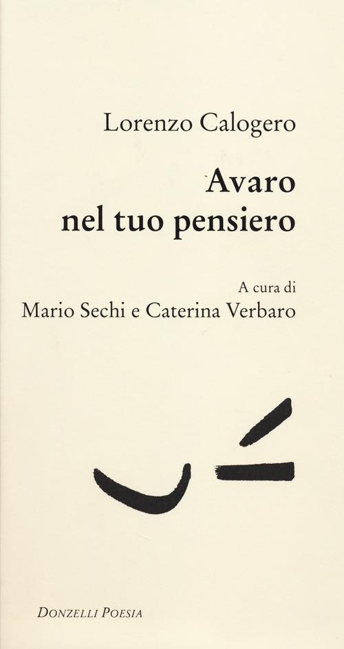 Avaro nel tuo pensiero - Lorenzo Calogero - copertina