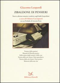 Zibaldone di pensieri. Nuova edizione tematica stabilita sugli Indici leopardiani - Giacomo Leopardi - copertina