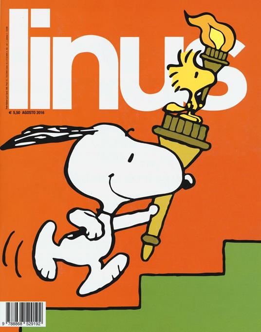 Linus (Rivista). Agosto 2016 - copertina