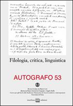 Filologia, critica, linguistica