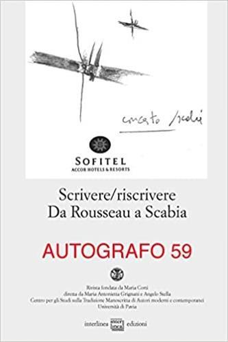 Scrivere/Riscrivere. Da Rousseau a Scabia - copertina