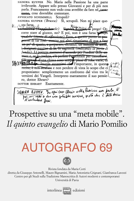 Autografo (2023). Vol. 69: Prospettive su una «meta mobile». Il quinto evangelio di Mario Pomilio - copertina