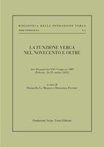 La funzione Verga nel Novecento e oltre