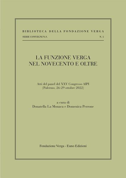 La funzione Verga nel Novecento e oltre - copertina