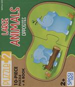 Large animals. Opposites. Con puzzle