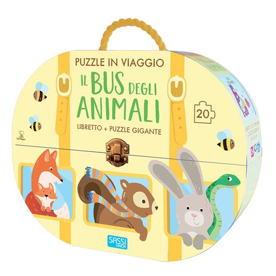 Il bus degli animali. Puzzle in viaggio. Ediz. a colori. Con puzzle - Ester Tomè - copertina