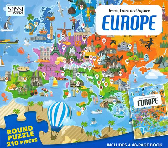 Europe. Travel, learn and explore. Con puzzle. Ediz. a colori - Giulia Pesavento,Alberto Borgo - copertina