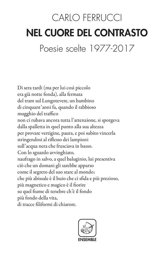 Nel cuore del contrasto. Poesie scelte 1977-2017 - Carlo Ferrucci - copertina