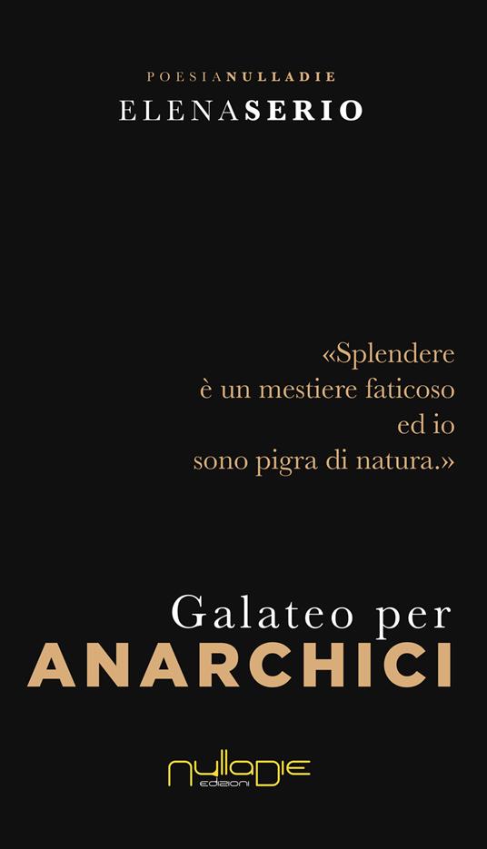 Galateo per anarchici - Elena Serio - copertina