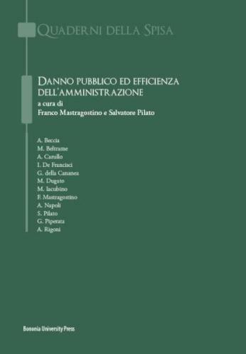 Danno pubblico ed efficienza dell'amministrazione - Franco Mastragostino,Salvatore Pilato - copertina