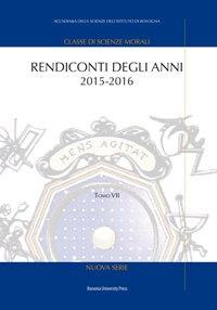 Rendiconti. Vol. 7: Anni 2015-2016. - copertina