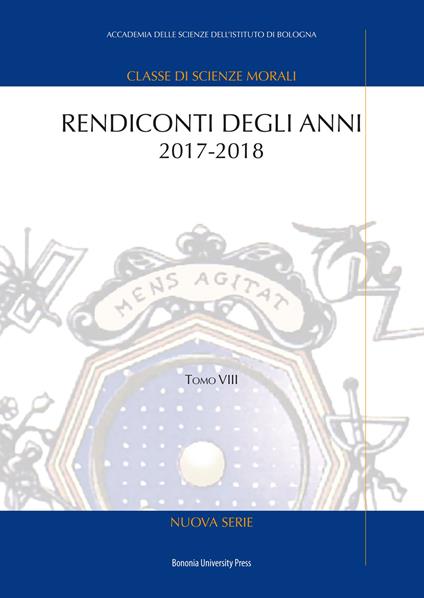 Rendiconti. Vol. 8: Anni 2017-2018. - copertina