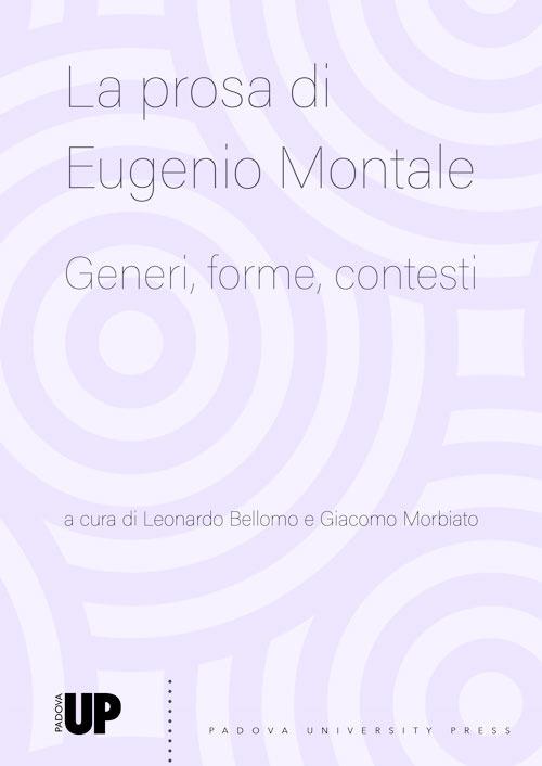La prosa di Eugenio Montale. Generi, forme, contesti - copertina