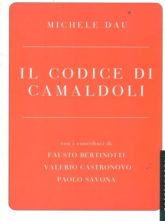 Il codice di Camaldoli - Michele Dau - copertina