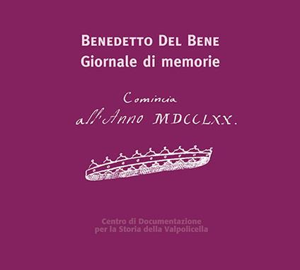 Benedetto Del Bene. Giornale di memorie - copertina