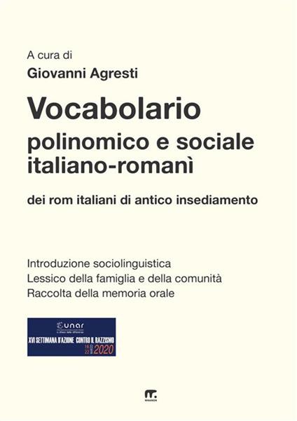 Vocabolario polinomico e sociale italiano-romanì dei rom italiani di antico insediamento - copertina