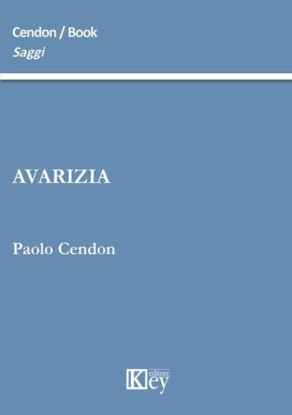 Avarizia - Paolo Cendon - copertina