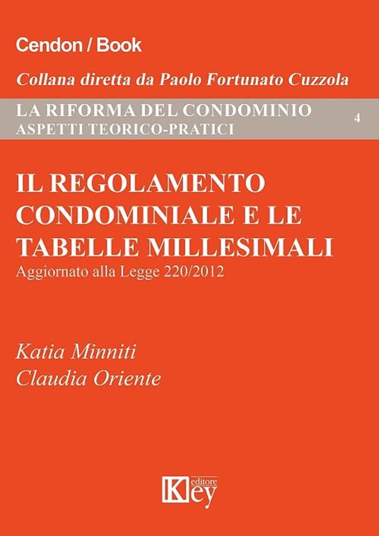 Il regolamento condominiale e le tabelle millesimali - Katia Minniti,Claudia Oriente - ebook