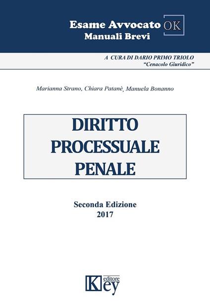 Diritto processuale penale - Manuela Bonanno,Chiara Patanè,Marianna Strano - copertina