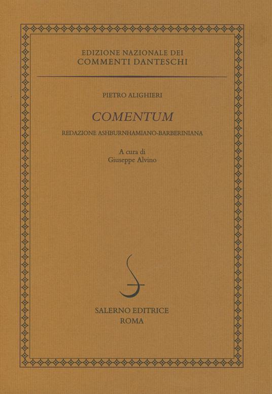 Comentum. Redazione ashburnhamiano-barberiniana - Pietro Alighieri - copertina