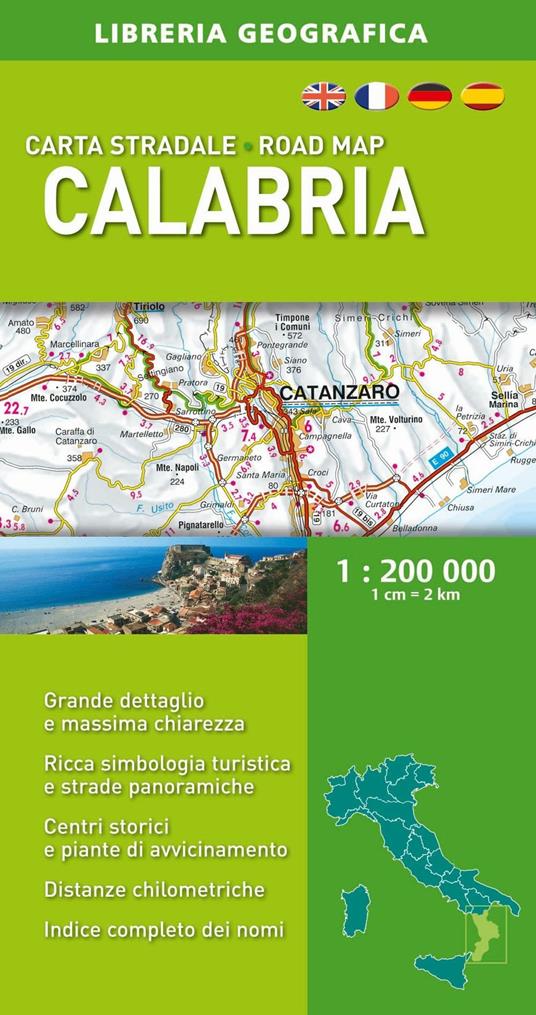 Calabria 1:200.000 - copertina