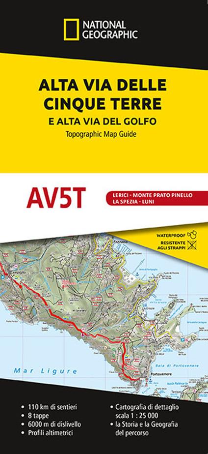 Alta Via delle Cinque Terre (Da Porto Venere a Levanto) e Alta Via del Golfo (da Porto Venere a Bocca di Magra) 1:25.000 - copertina