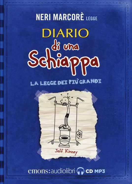 Diario di una schiappa. La legge dei più grandi letto da Neri Marcorè. Audiolibro. CD Audio formato MP3 - Jeff Kinney - copertina