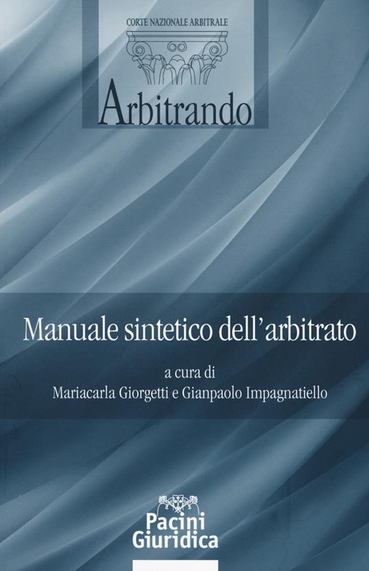 Manuale sintetico dell'arbitrato - copertina