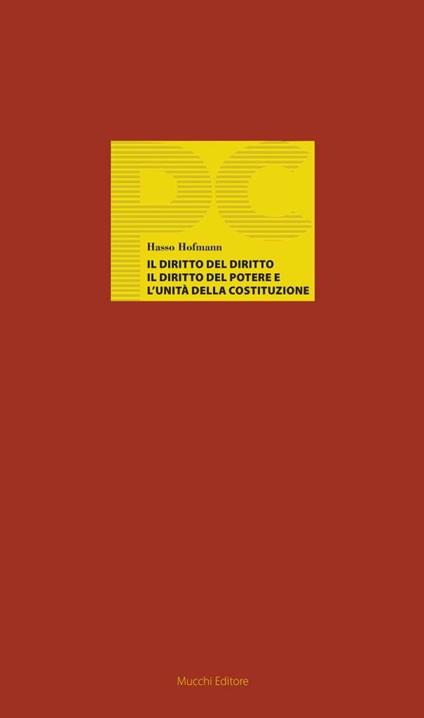 Il diritto del diritto, il diritto del potere e l'unità della costituzione - Hasso Hofmann - copertina