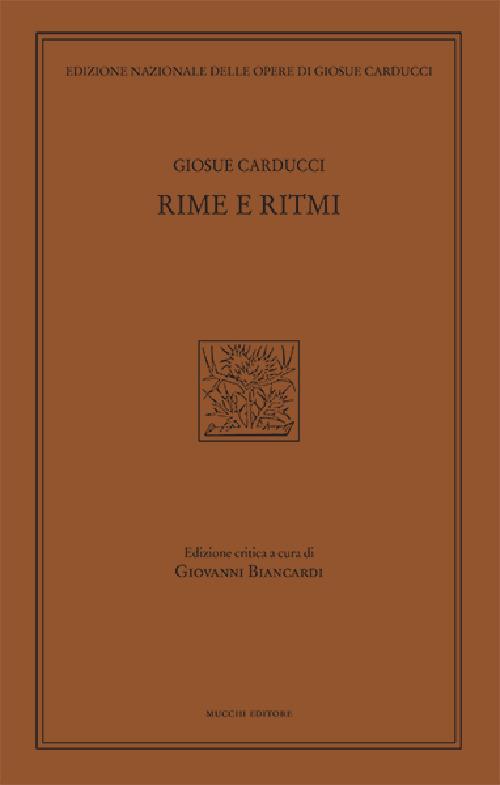 Rime e ritmi - Giosuè Carducci - copertina