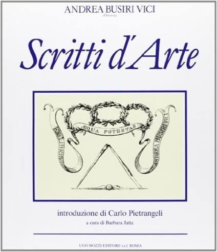 Scritti d'arte - Andrea Busiri Vici d'Arcevia - copertina