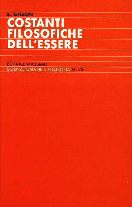 Costanti filosofiche dell'essere - Étienne Gilson - copertina