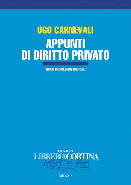 Appunti di diritto privato - Ugo Carnevali - copertina