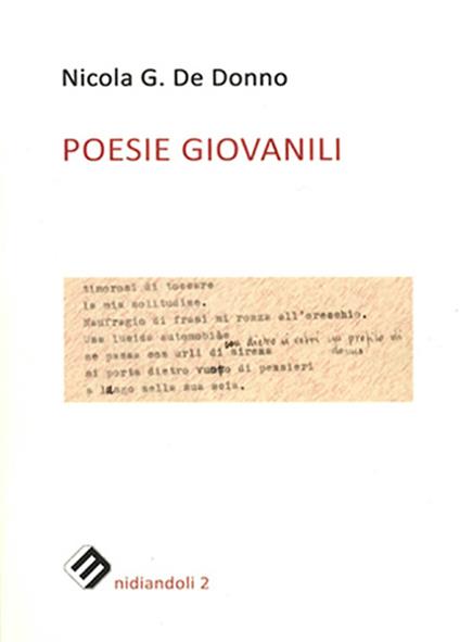 Poesie giovanili - Nicola G. De Donno - copertina