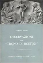 Osservazioni sul «Trono di Boston»