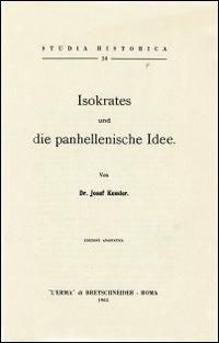 Isokrates und die Panhellenische Idee (1911) - Josef Kessler - copertina