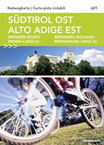 Südtirol ost. Alto Adige est. Radwegkarte. Carta piste ciclabili