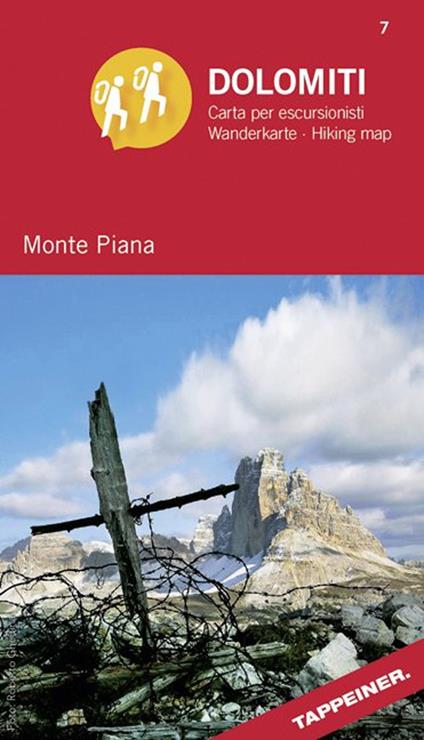 Dolomiti. Monte Piana. Carta panoramica 360°. Ediz. tedesca, inglese e italiana - copertina