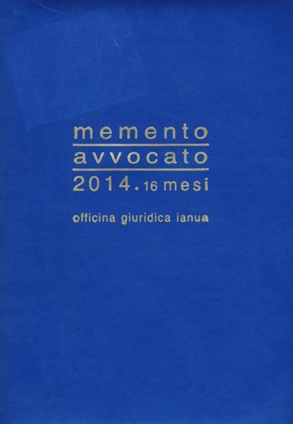 Memento avvocato 2014 16 mesi - copertina